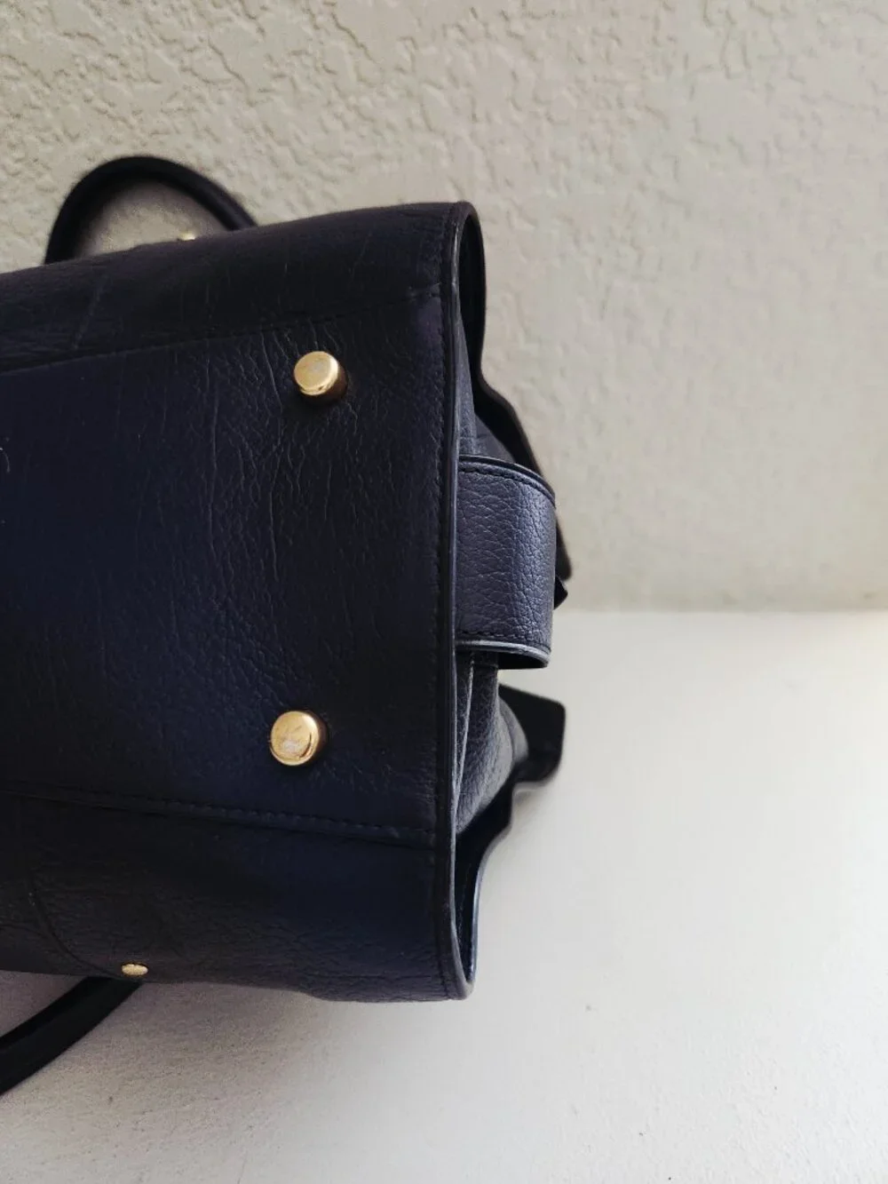 Like New Coach Mercer Midnight/ Blue Leather Shoulder Bag Tote Purse